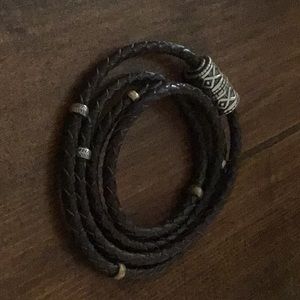 Silpada Leather and SIlver multi purpose bracelet